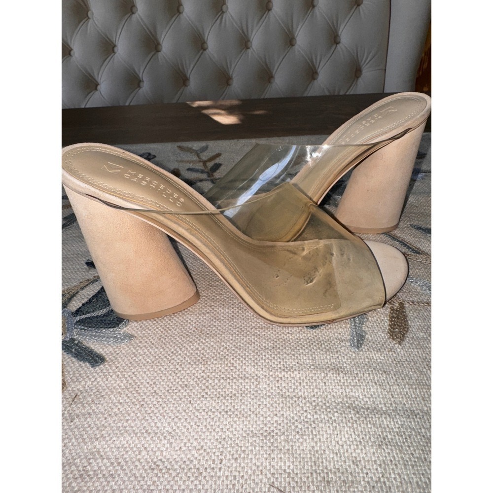 Mercedes Castillo Clear Bone High Heel Sandals‎ Mules Size 8 - Picture 5 of 10